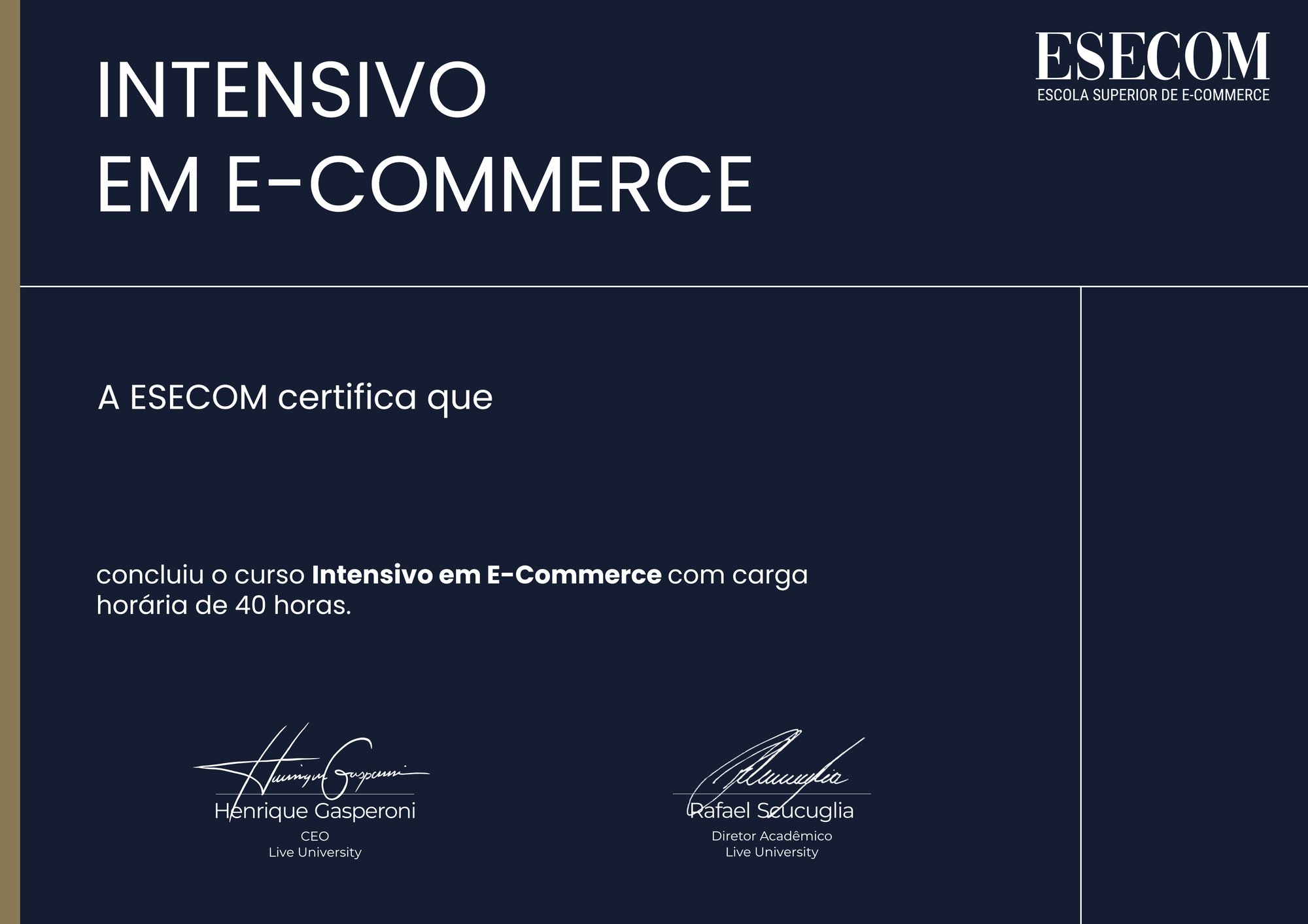 Certificado Intensivo Certificado Intensivo
